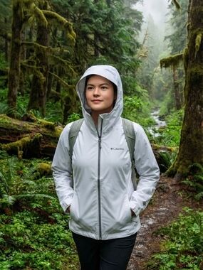 Columbia 💦 Womens Medium" Evapouration Rain Jacket